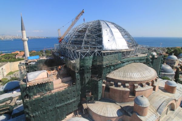 Ayasofya’nın ana kubbe restorasyonunda yeni aşama